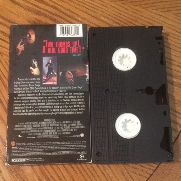 4 Vintage VHS Steven Seagal Movies The Patriot/Above the Law/Under Siege 2 + - Picture 3 of 9